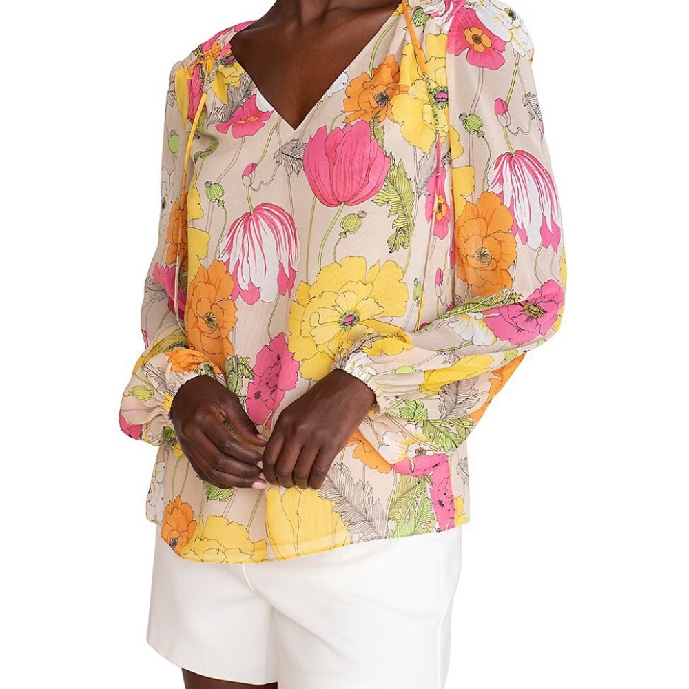Trina Turk Floral Watson blouse in multi